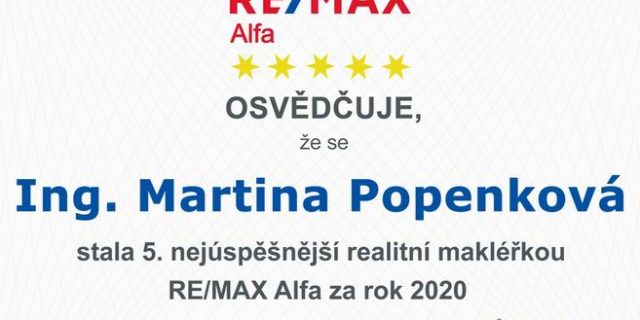 Poděkování klientům. TOP 5. ocenění za rok 2020.